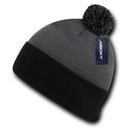 Decky Pom Pom Two Tone Beanies Long Cuffed Tight Stretchy Knitted Ski Caps Hats-Serve The Flag 12 image