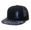 Decky Stylish Bandana Print Flat Bill Trucker 6 Panel Hats Caps Snapback Unisex-Serve The Flag 20 image