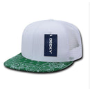 Decky Stylish Bandana Print Flat Bill Trucker 6 Panel Hats Caps Snapback Unisex-Serve The Flag 29 image