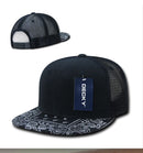 Decky Stylish Bandana Print Flat Bill Trucker 6 Panel Hats Caps Snapback Unisex-Serve The Flag 11 image