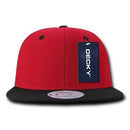 Decky Trendy Flat Bill Snapback Baseball 6 Panel Caps Hats Unisex-Serve The Flag 203 image
