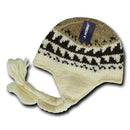 Decky Warm Winter Peruvian Knit Beanies Braided Ear Tails Chullo Caps Hats-Serve The Flag 13 image