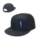 Decky Washed Denim Snapback 100% Cotton 6 Panel Flat Bill Hats Caps-Serve The Flag 2 image
