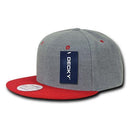 Decky Wool/Acrylic Melton Crown Snapback Two Tone 6 Panel Flat Bill Hats Caps-Serve The Flag 30 image