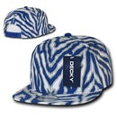 Decky Ziger Animal Print Flat Bill Hats Caps Baseball Zebra Snapback-Serve The Flag 13 image