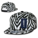 Decky Ziger Animal Print Flat Bill Hats Caps Baseball Zebra Snapback-Serve The Flag 8 image