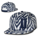 Decky Ziger Animal Print Flat Bill Hats Caps Baseball Zebra Snapback-Serve The Flag 9 image
