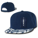 Decky Ziger Zebra Animal Two Tone Print Flat Bill Hats Caps Baseball-Serve The Flag 3 image