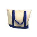 Large Shopping Grocery Bag Reusable Cotton Canvas Beach Tote Zippered 22inch X 16inch-Serve The Flag 4 image