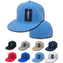 Decky Pin Striped Pinstriped Fitted Flat Bill Baseball Hats Caps-Serve The Flag 2 image