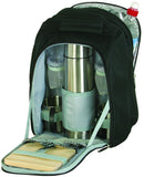 Picnic Coffee Travel Bag Set For Two People Mugs Forks Stainless Steel Thermos-Serve The Flag 1 image