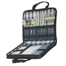Cutlery Picnic Set For Four Persons Travel Bag Carrying Case Carving Board Fold-Serve The Flag 1 image