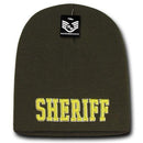 Police Fire Dept Security Border Patrol Sheriff Short Beanies Knit Caps Winter-Serve The Flag 14 image