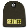 Police Fire Dept Security Border Patrol Sheriff Short Beanies Knit Caps Winter-Serve The Flag