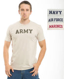 Rapid Felt Applique Military Air Force Navy Marine Navy Army T-Shirts Tees-Serve The Flag 2 image