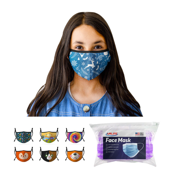 Chad Flag Unisex Cloth Face Masks Reusable Washable Ajustable Masks with  Filters Black