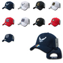 1 Dozen Army Air Force Navy Marines Coastguard Mesh Baseball Hats Caps Wholesale Lots-Serve The Flag 2 image