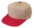 1 Dozen Blank Two Tone 5 Panel Baseball Cotton Twill Braid Hats Caps Wholesale Bulk-Serve The Flag 12 image