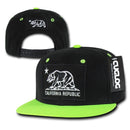 1 Dozen California Cali Bear Patch Snapback 6 Panel Flat Bill Caps Hats Wholesale Lots-Serve The Flag 4 image