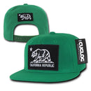 1 Dozen California Cali Bear Patch Snapback 6 Panel Flat Bill Caps Hats Wholesale Lots-Serve The Flag 8 image