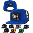 1 Dozen California Cali Bear Patch Snapback 6 Panel Flat Bill Caps Hats Wholesale Lots-Serve The Flag 2 image