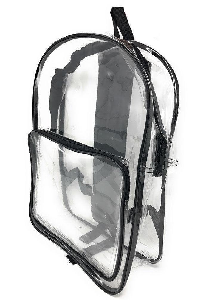 1 Dozen Clear Transparent School Bag Backpack Rucksack Travel Book Who