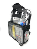 1 Dozen Clear Transparent School Security Backpack Book Tsa Travel Bags 3 Pockets Wholesale Lot Bulk-Serve The Flag 6 image