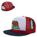 1 Dozen Cuglog California Republic Cal Flag 5 Panel Trucker Caps Wholesale Bulk-Serve The Flag 7 image