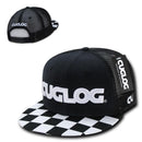 1 Dozen Cuglog Checker 6 Panel Retro Flat Bill Trucker Caps Hats Wholesale Lots-Serve The Flag 4 image