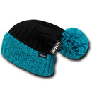 1 Dozen Cuglog Rainier Two Tone Cuffed Beanies Pom Style Wholesale Lots-Serve The Flag 4 image
