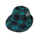 1 Dozen Decky Acrylic Plaid Lightweight Fedora Fedoras Panama Hats Wholesale-Serve The Flag 5 image