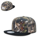 1 Dozen Decky Camouflage Hybricam Retro Flat Bill Snapback Caps Hats Wholesale Lots-Serve The Flag 5 image