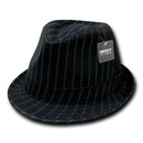 1 Dozen Decky Double Pinstripe Black White Fedora Fedoras Hats Wholesale Lots-Serve The Flag 1 image