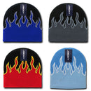 1 Dozen Decky Fire Flames Tribal Beanies Hats Caps Ski Skull Short Wholesale Lot-Serve The Flag 2 image