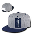 1 Dozen Decky Heather Grey Snapback Two Tone 6 Panel Retro Hats Caps Wholesale Lots-Serve The Flag 7 image