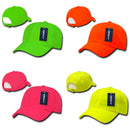 1 Dozen Decky Neon Pre Curved Bill 6 Panel Low Crown Dad Hats Caps Wholesale-Serve The Flag 2 image