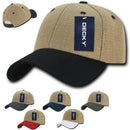 1 Dozen Decky New 6 Panel Jute Low Crown Structured Dad Hats Caps Wholesale Lots-Serve The Flag 2 image