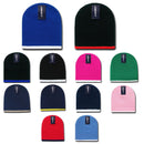 1 Dozen Decky Single Striped Two Tone Beanies Ski Skull Caps Hats Wholesale Lot-Serve The Flag 2 image