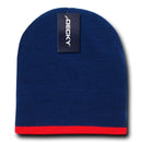 1 Dozen Decky Single Striped Two Tone Beanies Ski Skull Caps Hats Wholesale Lot-Serve The Flag 9 image