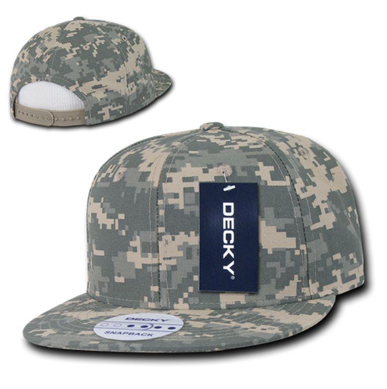 1 Dozen Decky Snapback Army Flat Bill 6 Panel Camouflage Hats Caps Who