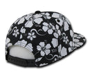 1 Dozen Decky Solid Black Panel Floral Hawaiian Cotton Snapback Hats Wholesale-Serve The Flag 3 image