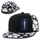 1 Dozen Decky Solid Black Panel Floral Hawaiian Cotton Snapback Hats Wholesale-Serve The Flag 1 image