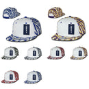 1 Dozen Decky Ziger Zebra Animal Print Flat Bill Hats Caps Baseball Wholesale-Serve The Flag 2 image