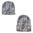 1 Dozen Grey Pixel Camo Camouflage Winter Beanies Hats Caps Wholesale Lot-Serve The Flag 1 image