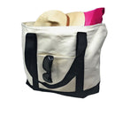 1 Dozen Large Shopping Bag Reusable Cotton Canvas Beach Tote 22inch x 16inch Wholesale-Serve The Flag 1 image