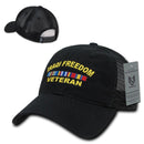 1 Dozen 6 Panel Relaxed Trucker Cotton Military Low Crown Caps Hats Wholesale Lots!!-Serve The Flag 3 image