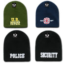 1 Dozen Law Enforcement Short Beanies Knit Caps Hats Wholesale Lots-Serve The Flag 2 image