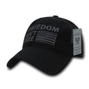 1 Dozen USA Flag Freedom United Patriotic Trucker Cotton Baseball Caps Wholesale Lots!-Serve The Flag 3 image