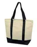 10 Lot Large 20inch Grocery Shopping Beach Totes Bags Reusable Zippered Cotton Canvas Wholesale-Serve The Flag 4 image