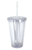 100% Bpa Free Cup Bottle With Straw Double Wall Screw On Lid Water Drinks 16oz-Serve The Flag 6 image